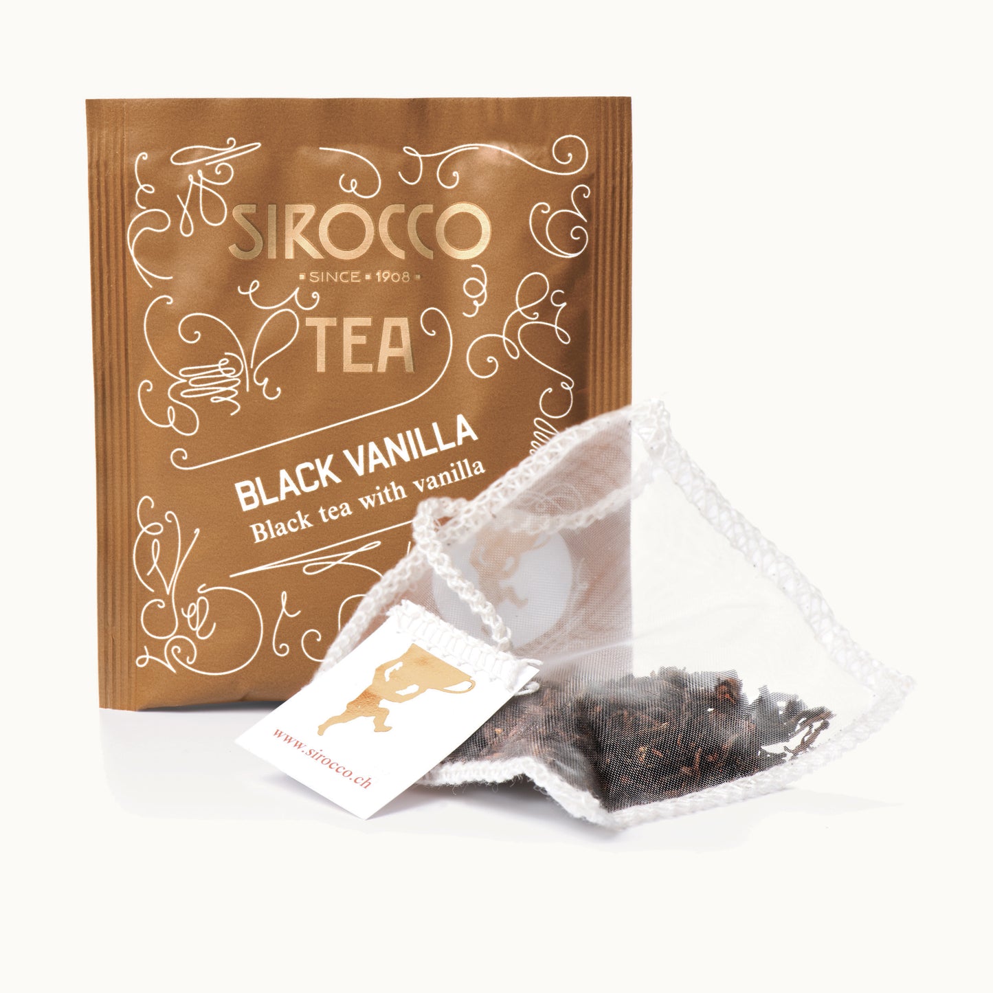 Bio-Schwarztee Black Vanilla | 20 Teebeutel von Sirocco
