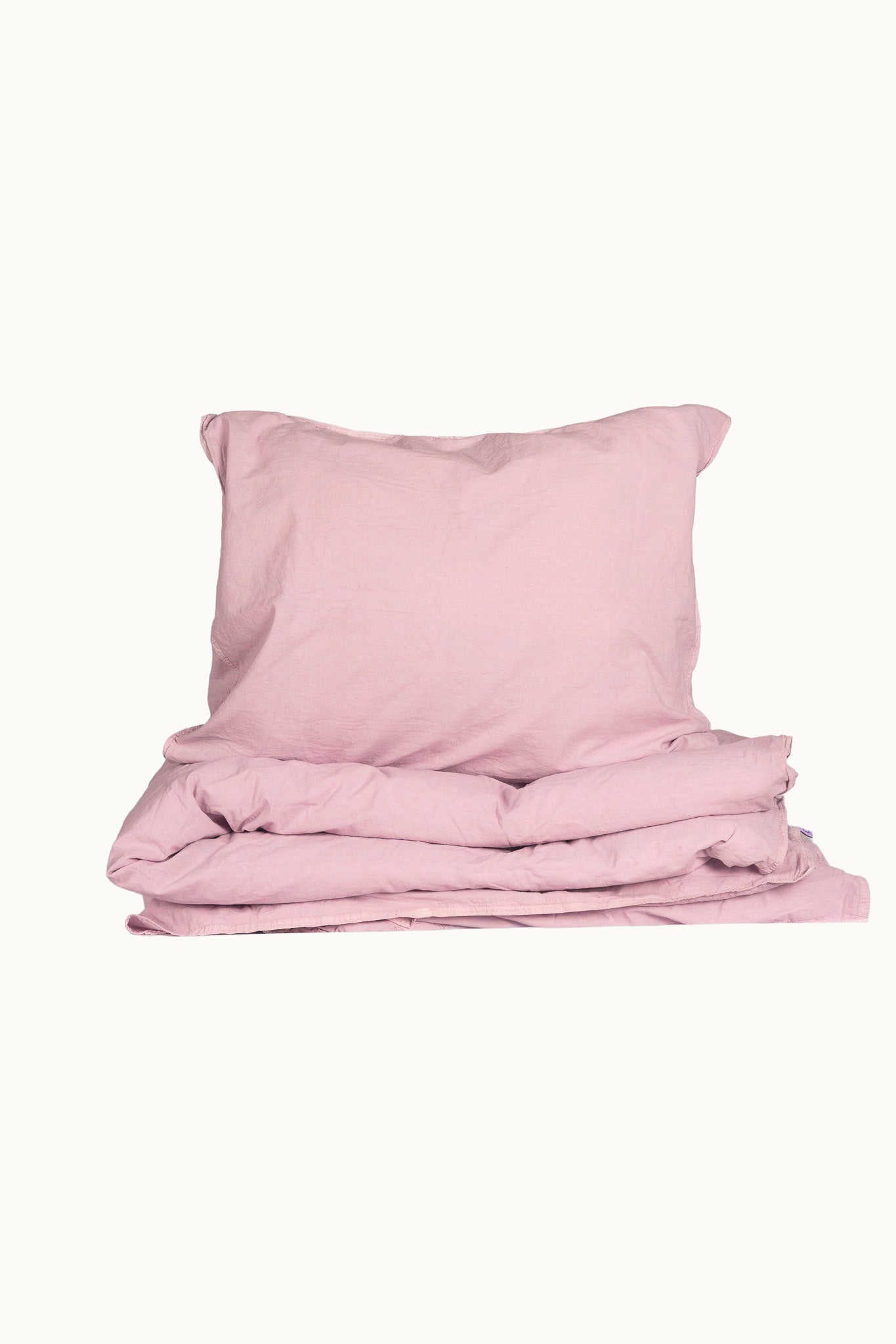 Bettwäsche-Set Crinkle (135x200 + 80x80 cm) | Creamy Violet von Smaland