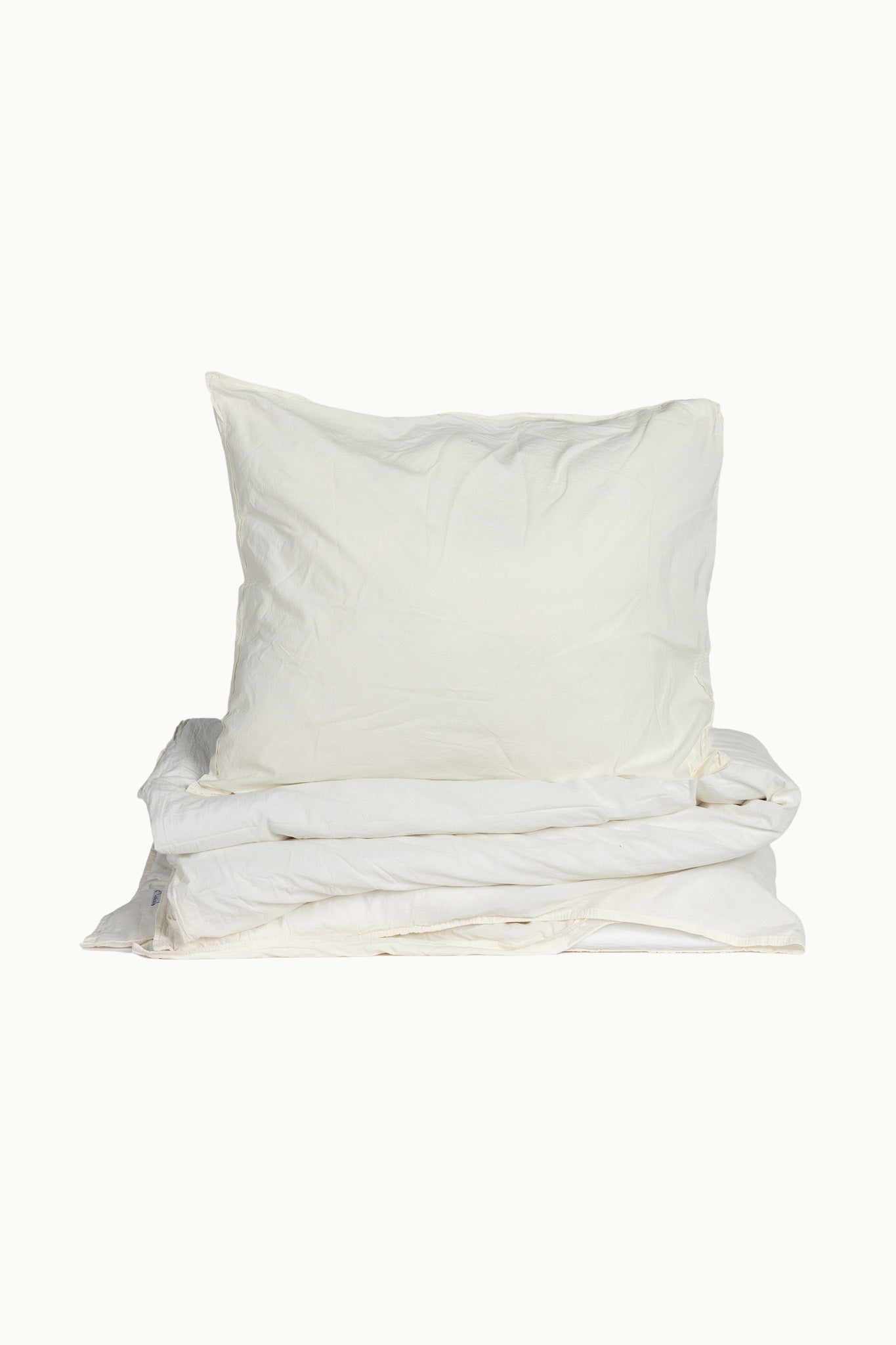 Bettwäsche-Set Crinkle (135x200 + 80x80 cm) | Off White von Smaland