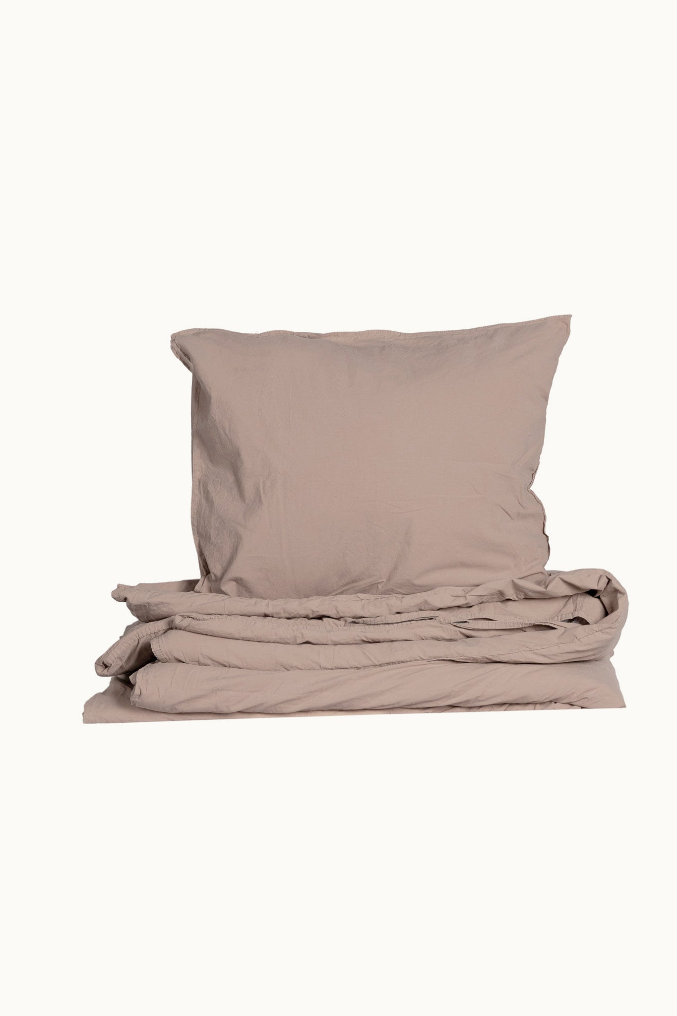 Bettwäsche-Set Crinkle (135x200 + 80x80 cm) | Rose Taupe von Smaland
