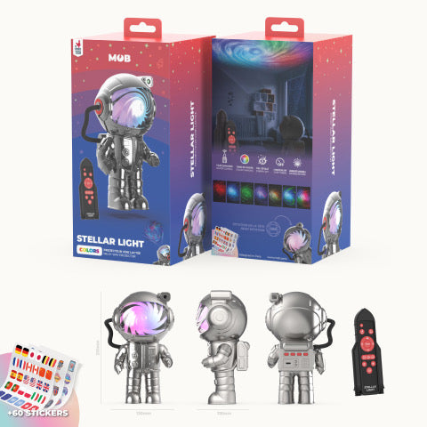 Stellar Light | Sternenprojektor Astronaut in Silber von MOB