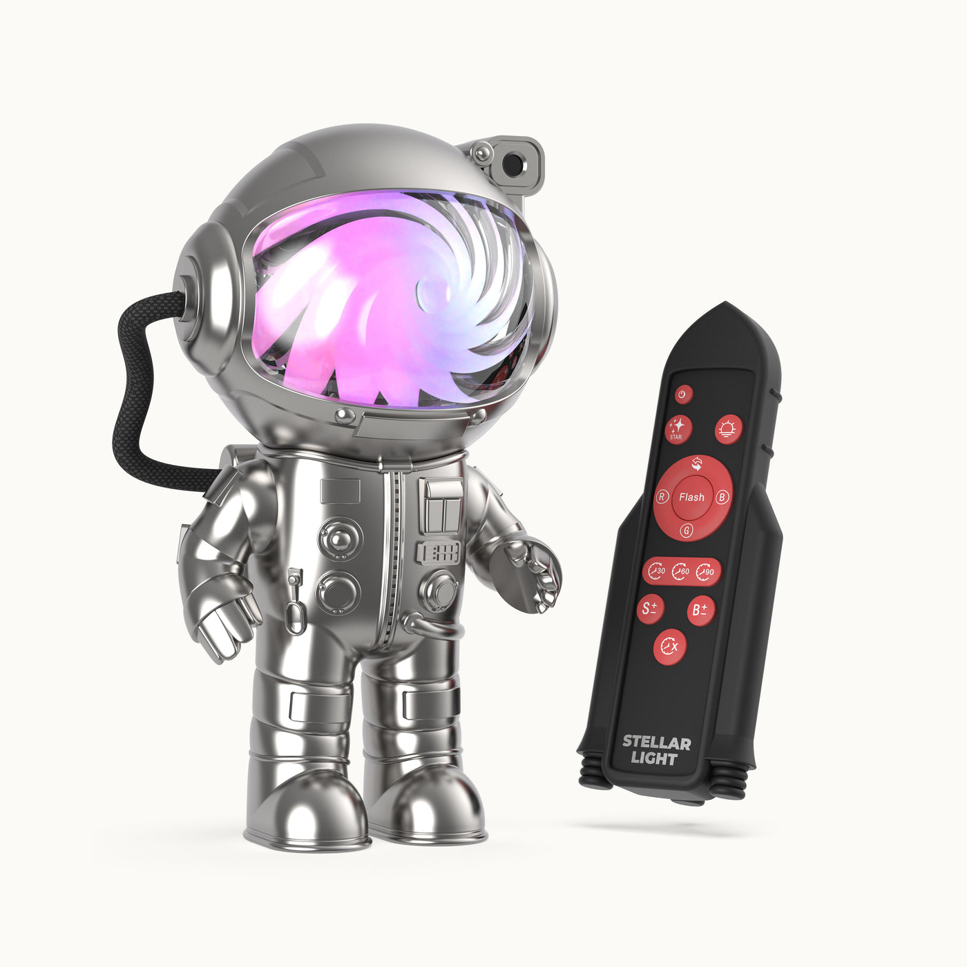 Stellar Light | Sternenprojektor Astronaut in Silber von MOB