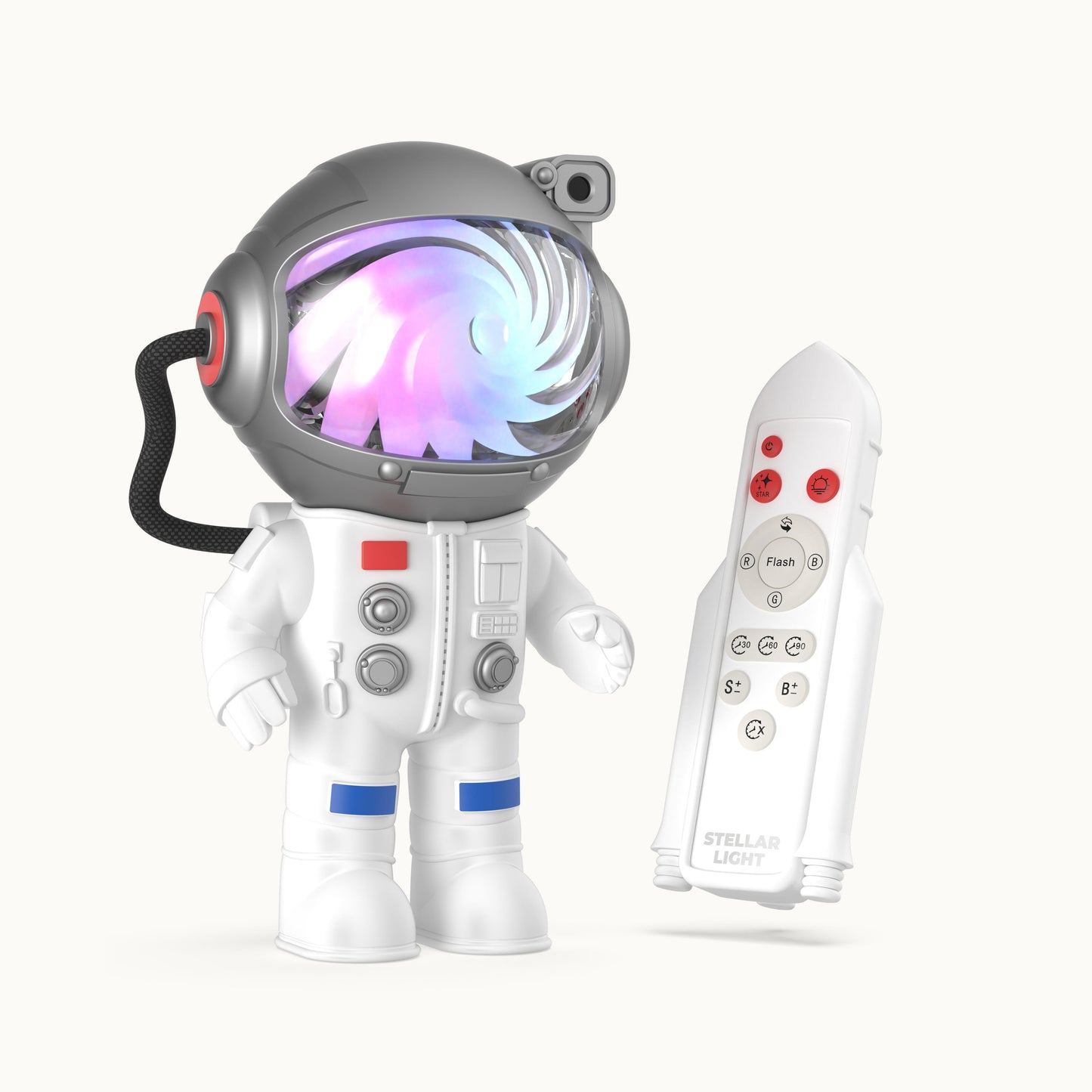 Stellar Light | Sternenprojektor Astronatut in Weiss von MOB