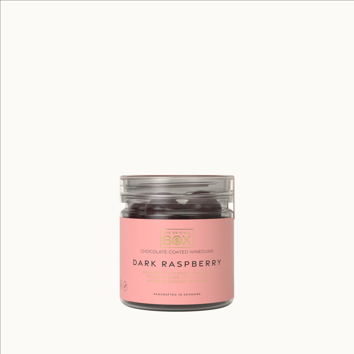 Gourmet-Weingummi Dark Raspberry in Dunkler Schokolade 110g von The Box