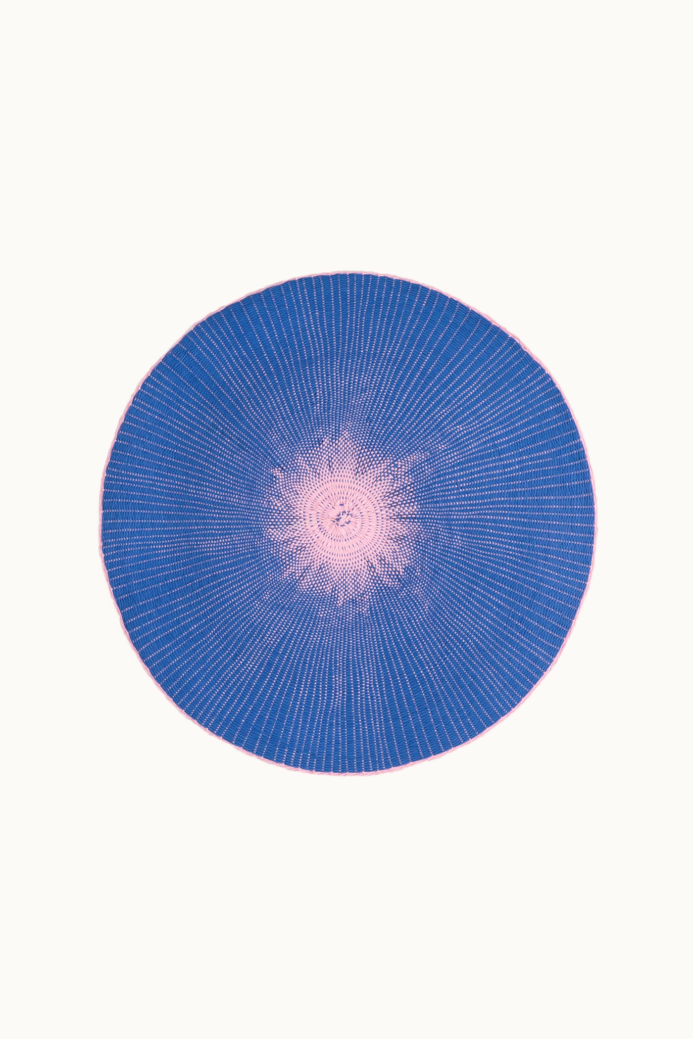Platzset Papiergarn Rund 38 cm Blau/Rosa