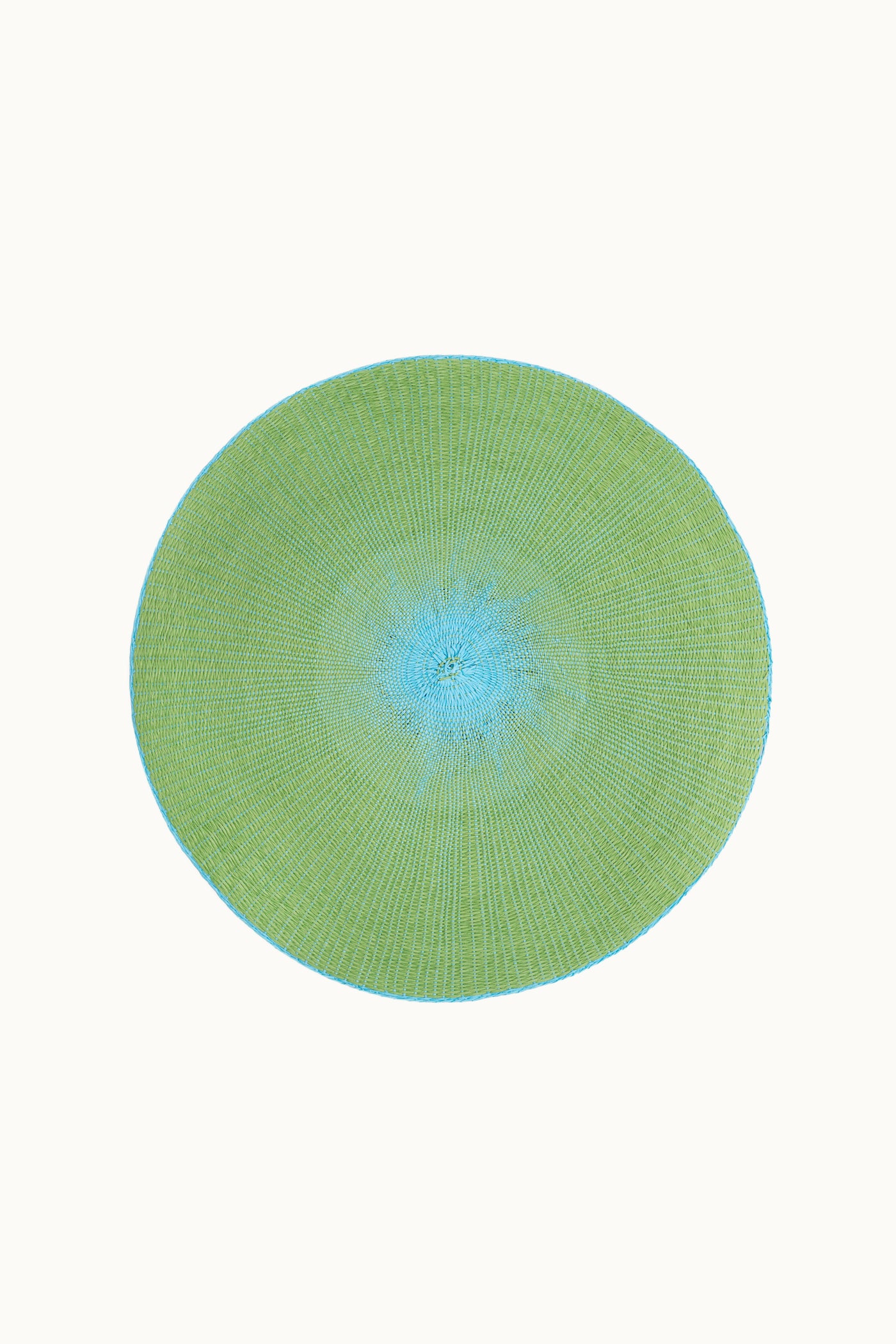 Platzset Papiergarn Rund 38 cm Grün/Türkis