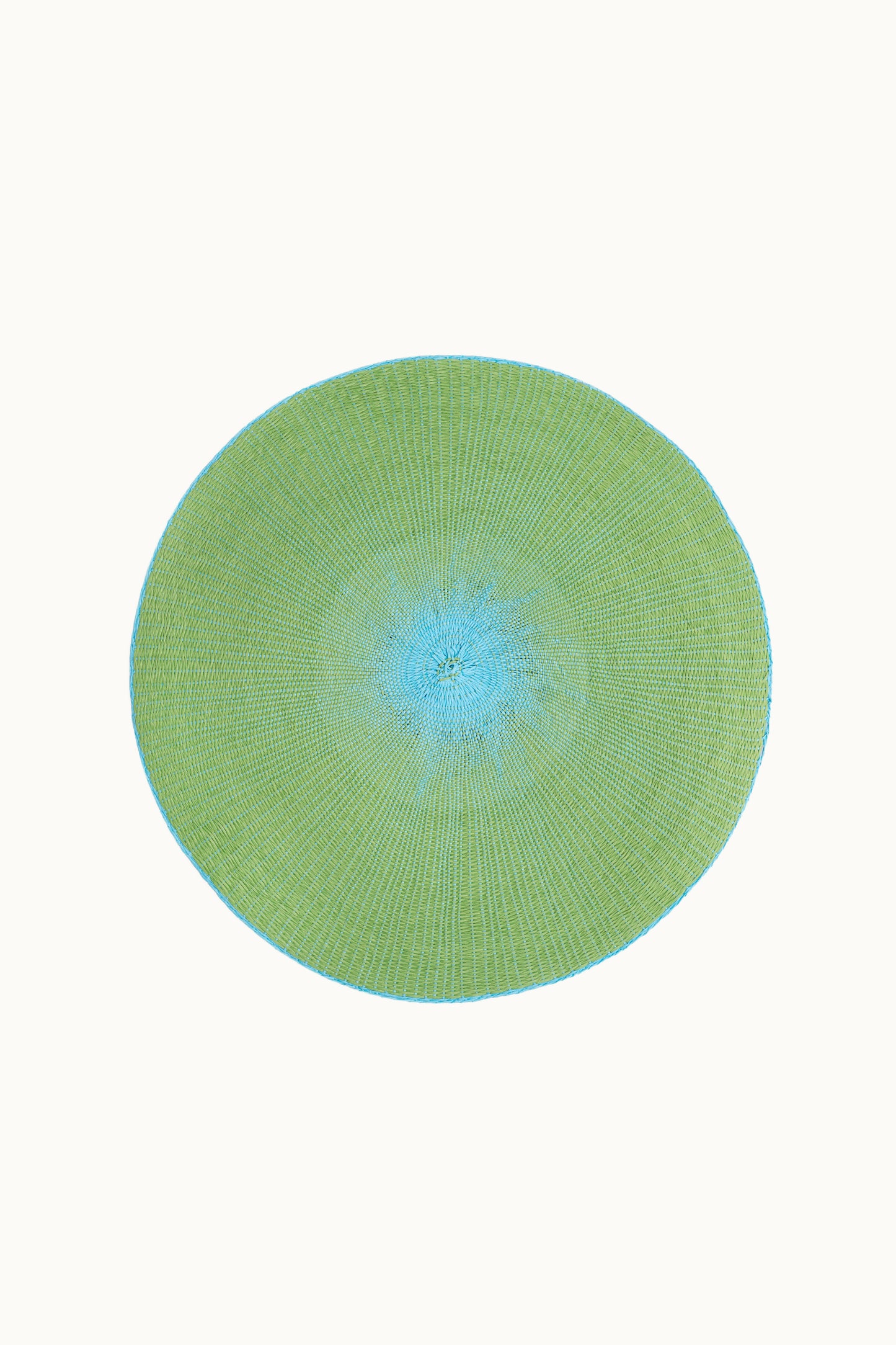 Platzset Papiergarn Rund 38 cm Grün/Türkis