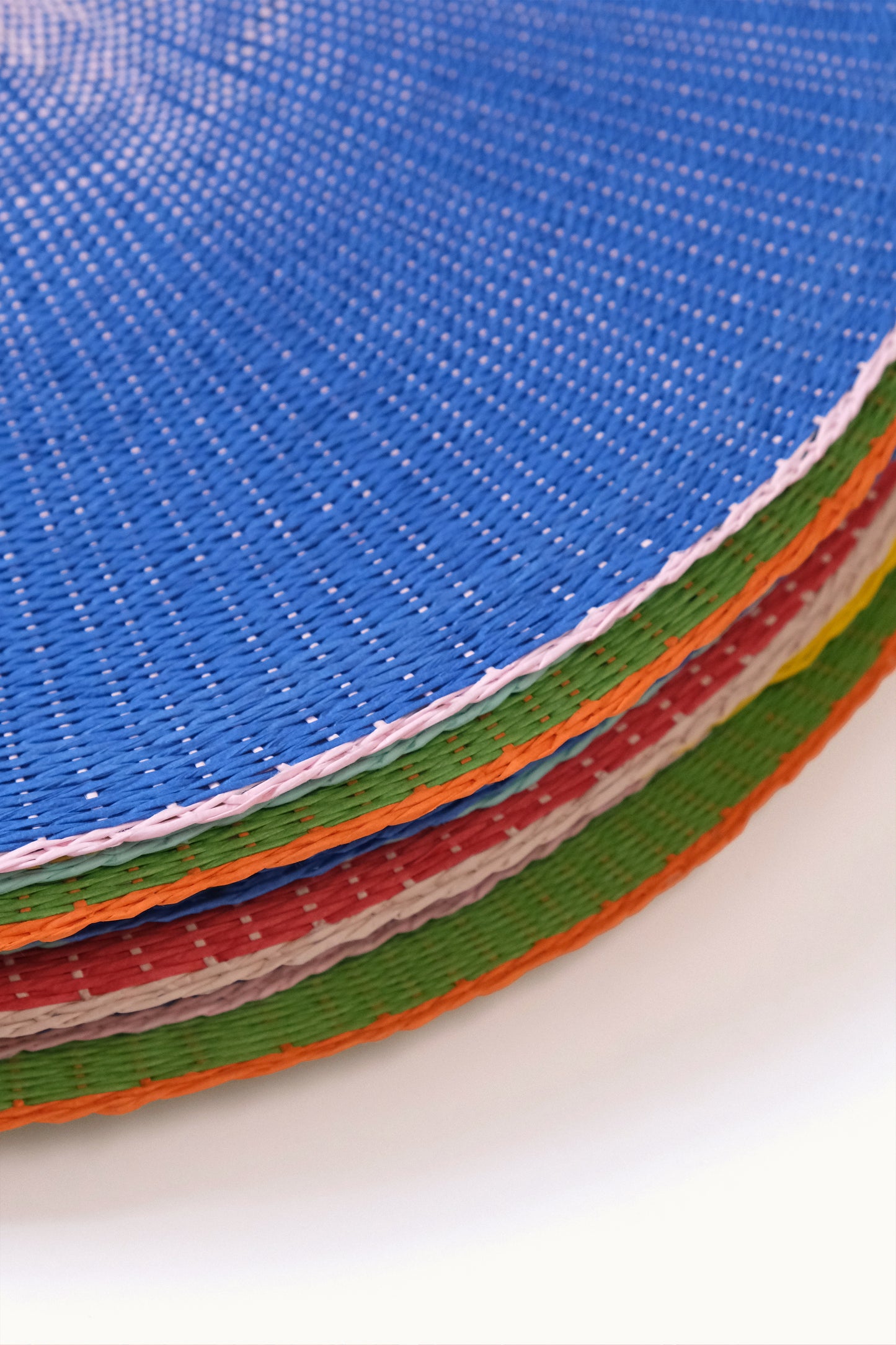 Platzset Papiergarn Rund 38 cm Grün/Türkis