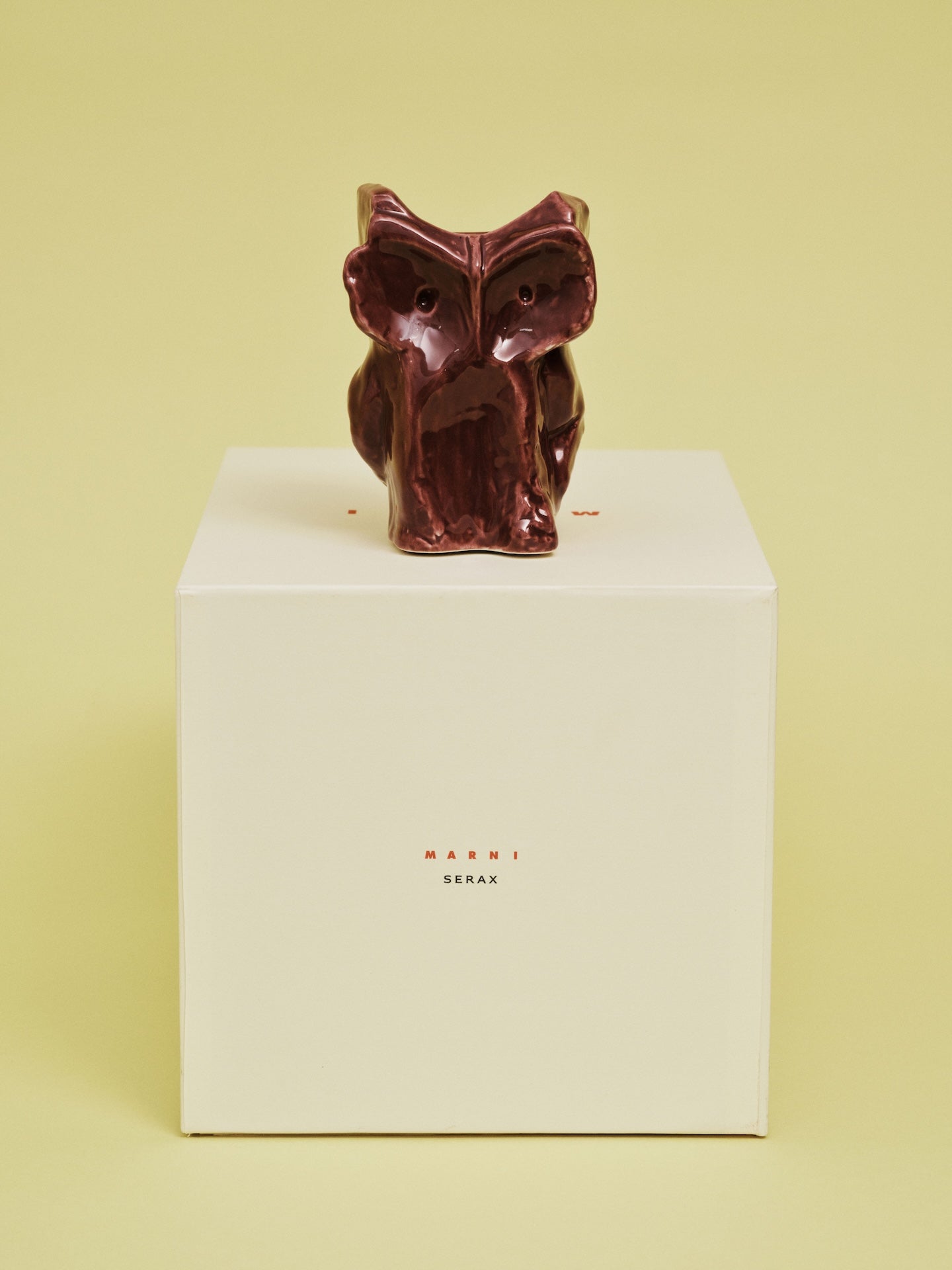 MARNI Vase Owl „After Midnight“ XS in Aubergine von SERAX